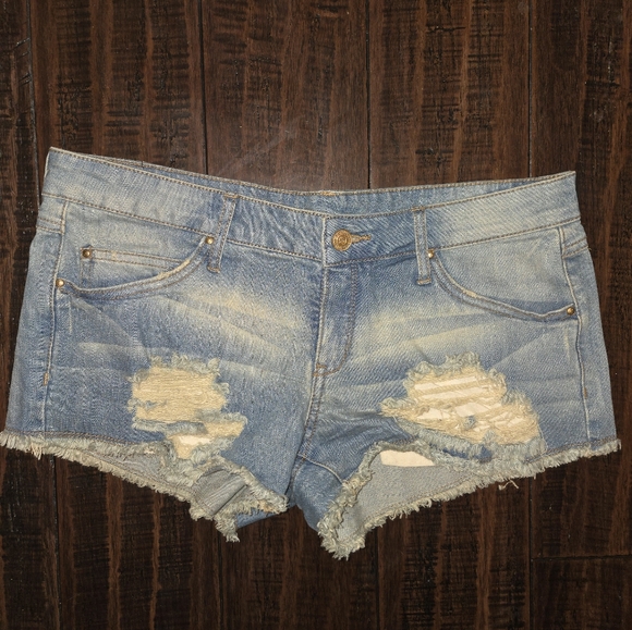 MNG Jeans Pants - MNG Distressed Denim Women's Shorts